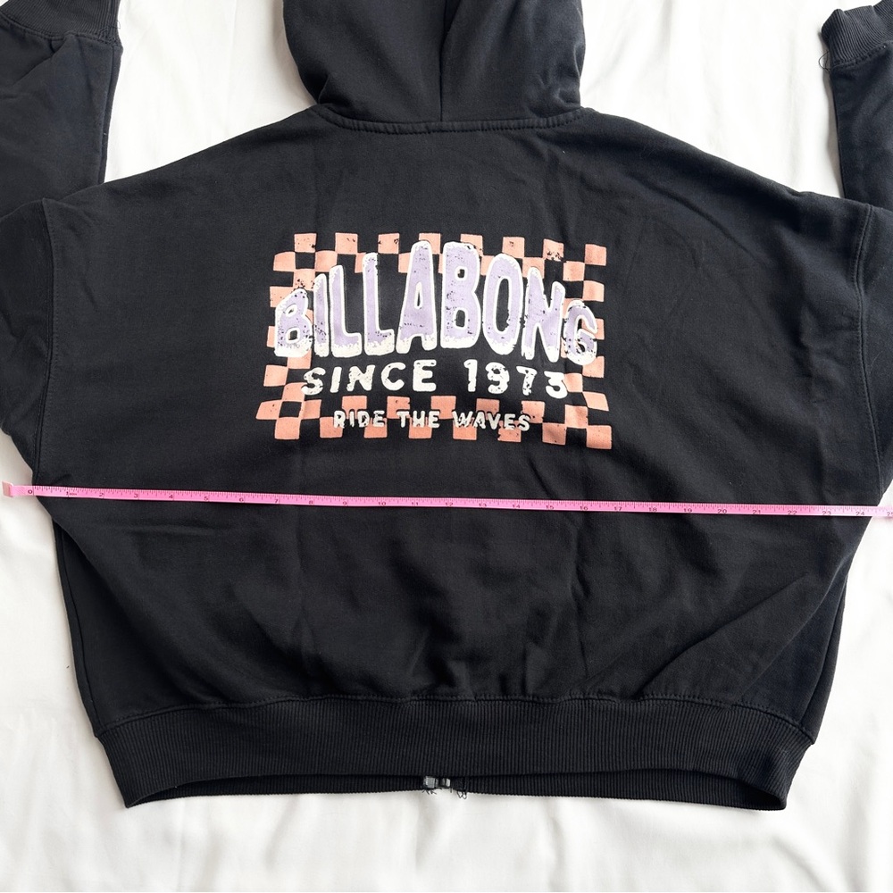 Billabong Ride the Waves Checkered Beachy Hooded Zip Up Jacket 🌊 Size Large - Picture 6 of 7